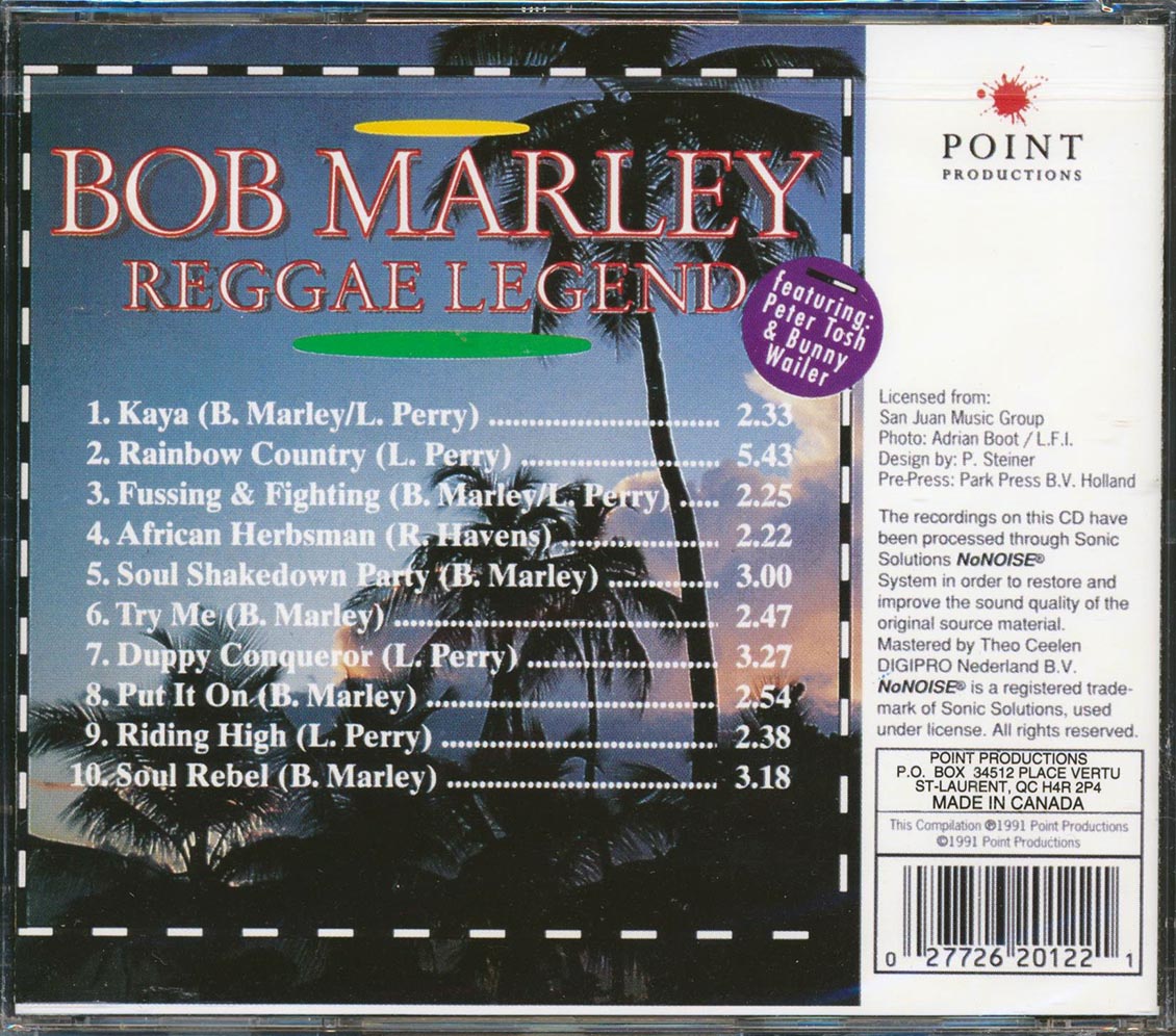 Bob Marley - Reggae Legend (remastered) Music CD