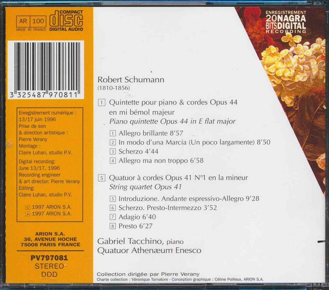 Robert Schumann - Quintette Pour Piano & Cordes/Quatuor A Cordes: Piano Quintet/String Quartet (marked/ltd stock) Music CD
