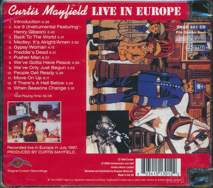 Curtis Mayfield - Live In Europe Music CD