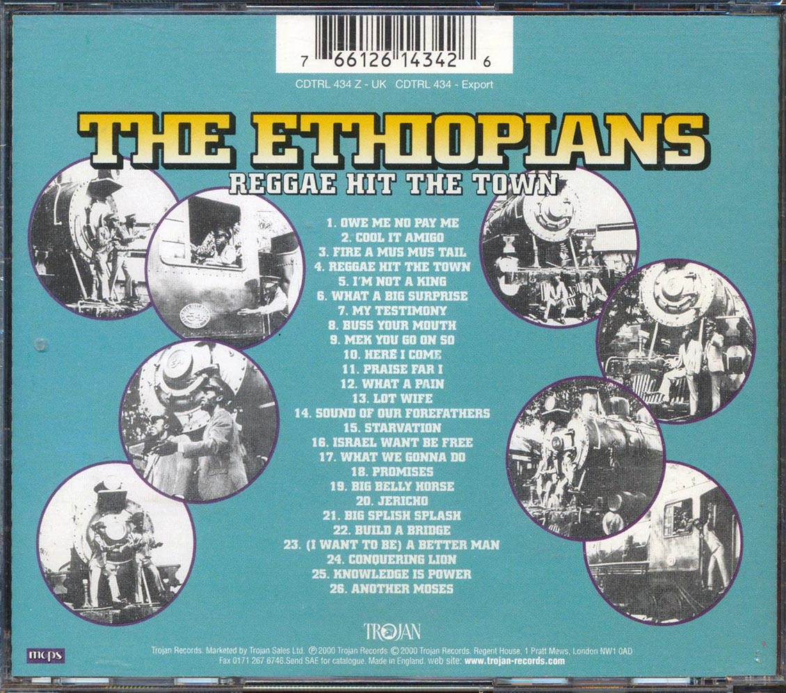 The Ethiopians Reggae Hit The Town 26 tracks Music CD