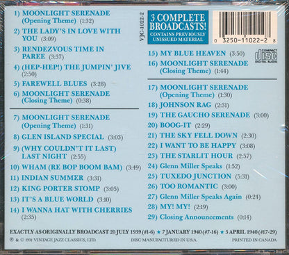 Glenn Miller & His Orchestra - Tuxedo Junction Volume 2: The Sustaining Remote Broadcasts (29 tracks) Music CD