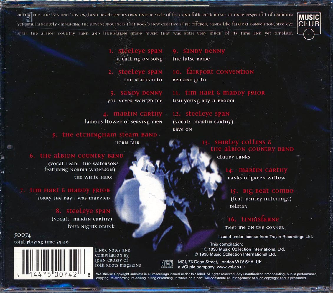 Steeleye Span, Fairport Convention, Sandy Denny, Etc. - Heart Of England: The Legends Of English Folk, A Celebration Music CD
