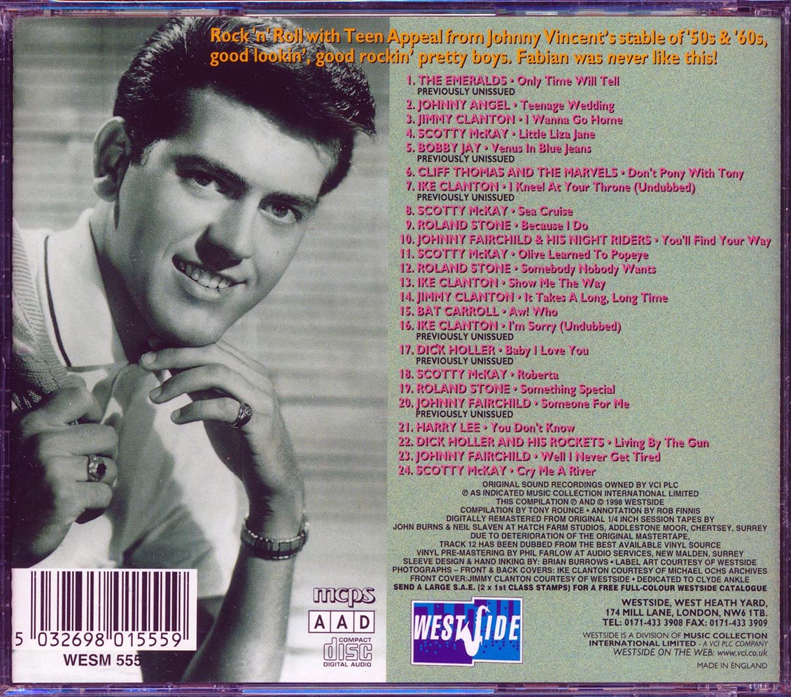 Ike Clanton, Bat Carroll, Bobby Jay, Etc. - Not Just A Pretty Face And A Pompadour: Southern Teenbeat On Ace Records 1958-1963 (24 tracks) Music CD