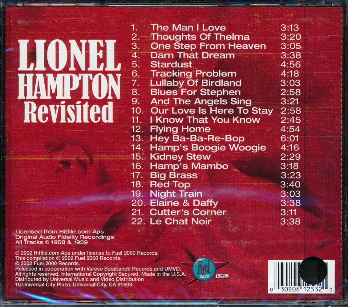 Lionel Hampton - Revisited (22 tracks) (marked/ltd stock) Music CD