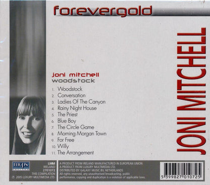 Joni Mitchell Woodstock Forever Gold Music CD