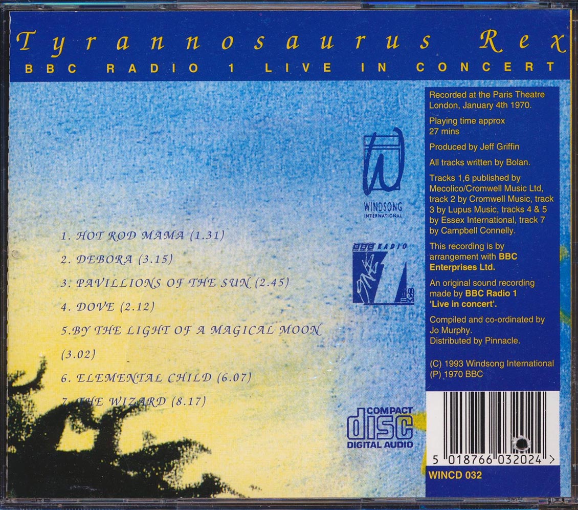 Tyrannosaurus Rex - BBC Radio 1 Live In Concert (marked/ltd stock) Music CD
