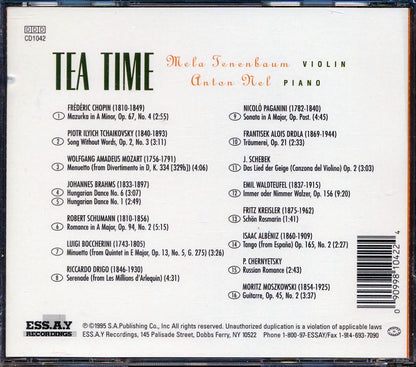 Mela Tenenbaum, Anton Nel - Tea Time: A Collection Of Favorites For Violin & Piano Music CD
