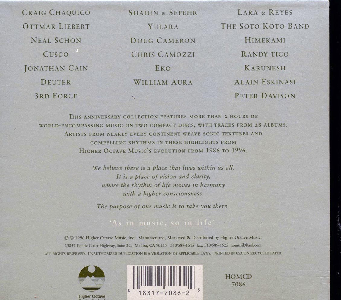 Cusco, Neal Schon, 3rd Force, Ottmar Liebert, Craig Chaquico, Etc. - Higher Octave Music Evolution 1986-1996 (30 tracks) (2xCD) (incl. large booklet) (deluxe 4-fold digipak) Music CD