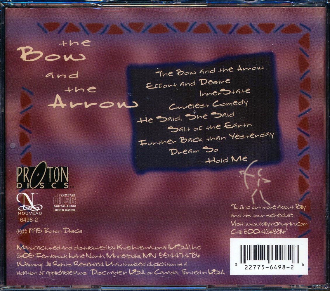 Billy McLaughlin - The Bow And The Arrow Music CD