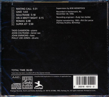 Todd Dameron, John Coltrane - Mating Call (remastered) Music CD