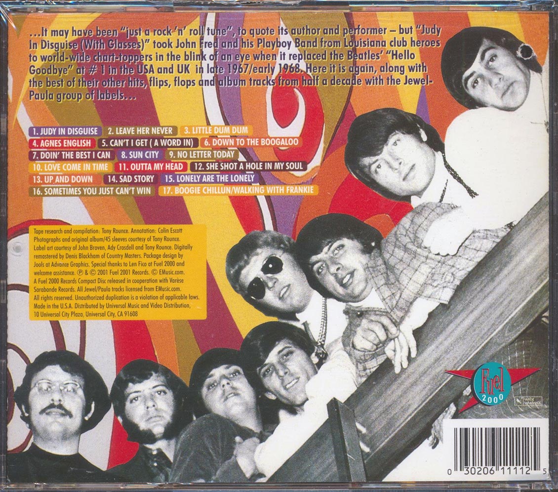 John Fred & His Playboy Band - Absolutely The Best Of John Fred & His Playboy Band: The Jewel Recordings 1964-69 (marked/ltd stock) Music CD