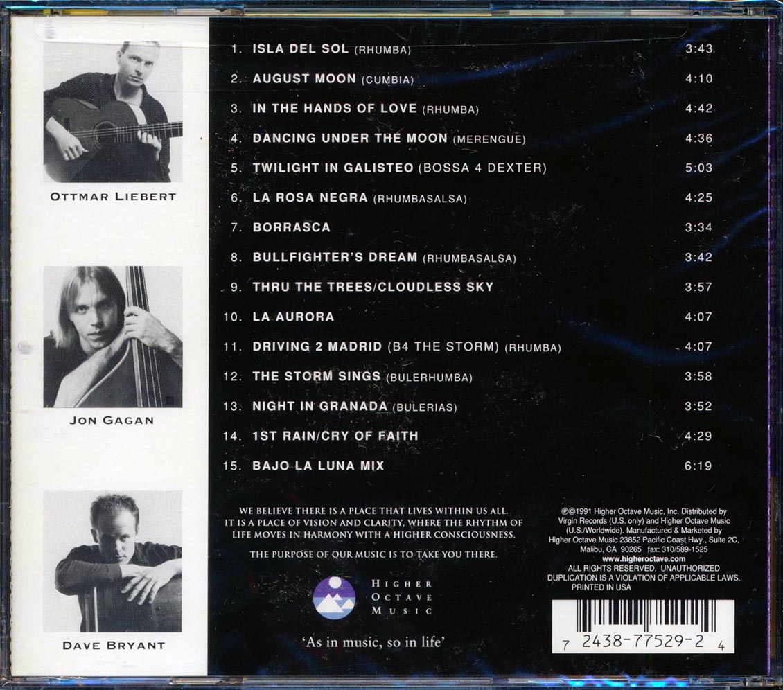 Ottmar Liebert Luna Negra Borrasca Music CD