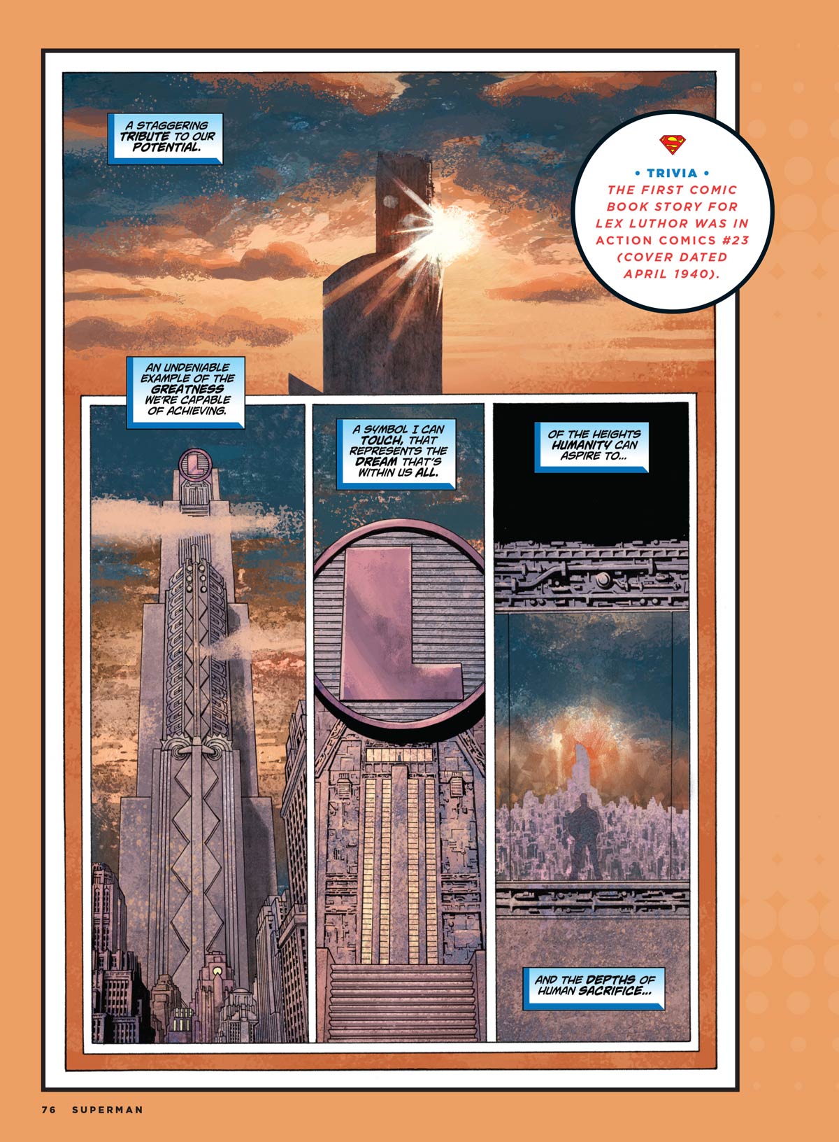 DC Comics Presents Superman – Don’t miss this amazing limited-edition magazine featuring the comic book stories that inspired the new movie including All-Star Superman # 1, Superman: For All Seasons # 1, and Lex Luthor: Man Of Steel # 1!