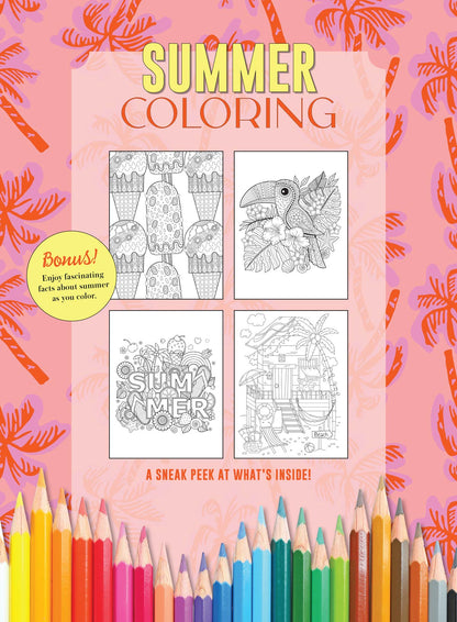Coloring - Special Summer Edition: 32 Vibrant Designs, Calming Nature-Inspired Coloring, Stress Relief, Creativity, Mindfulness, Artistic Expression, Perfect for All Ages & More!