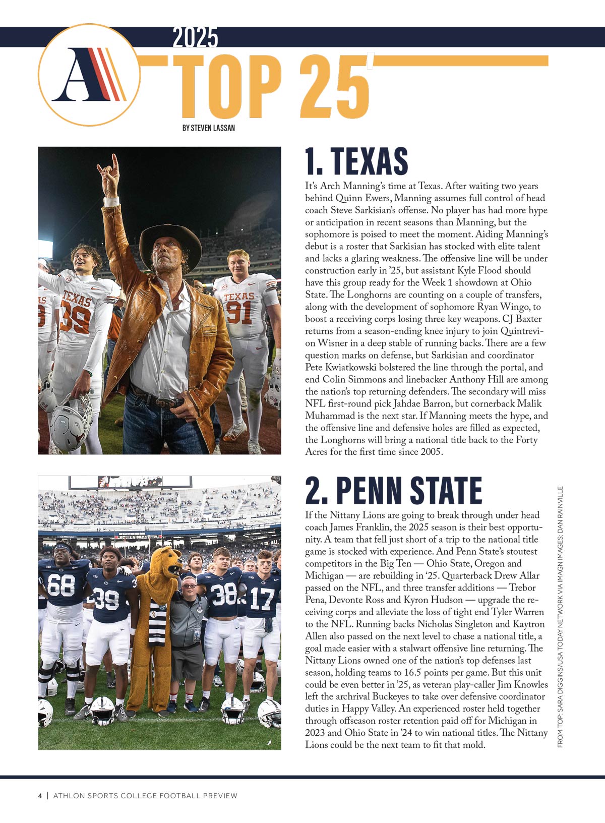 College Football Preview - Athlon Sports 2025: 136 FBS Team Previews, Expert Analysis, Inside Arch Madness, Top Standout Players To Watch, Playoff & Bowl Projections, National Unit Rankings & More!