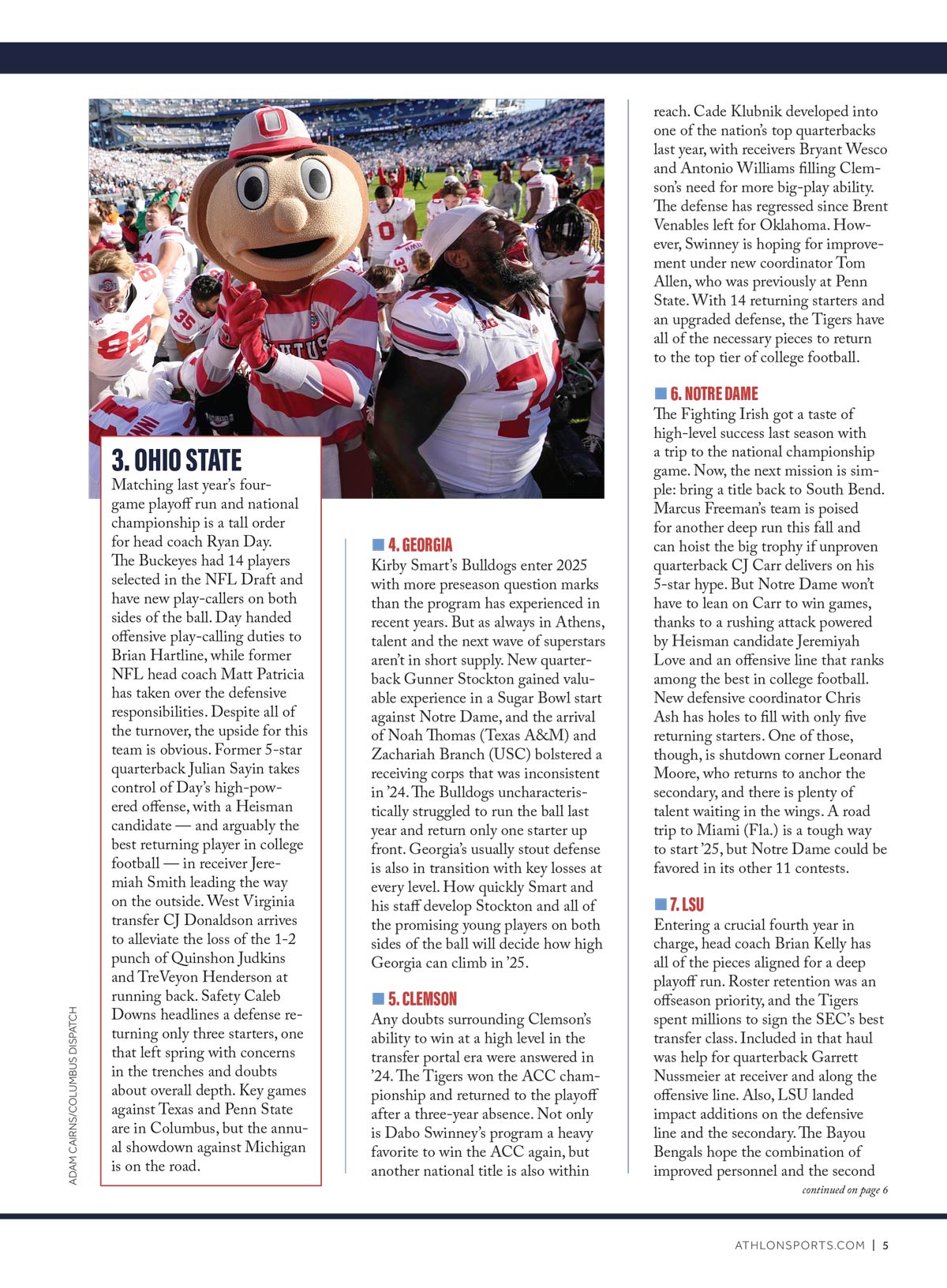 College Football Preview - Athlon Sports 2025: 136 FBS Team Previews, Expert Analysis, Inside Arch Madness, Top Standout Players To Watch, Playoff & Bowl Projections, National Unit Rankings & More!