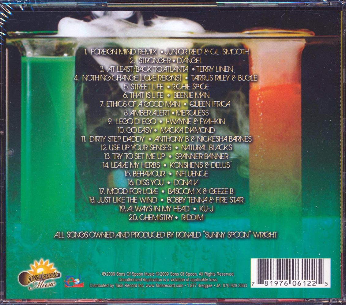 Jr. Reid, Tarrus Riley, Queen Ifrica, Etc. - Chemistry Riddim Music CD