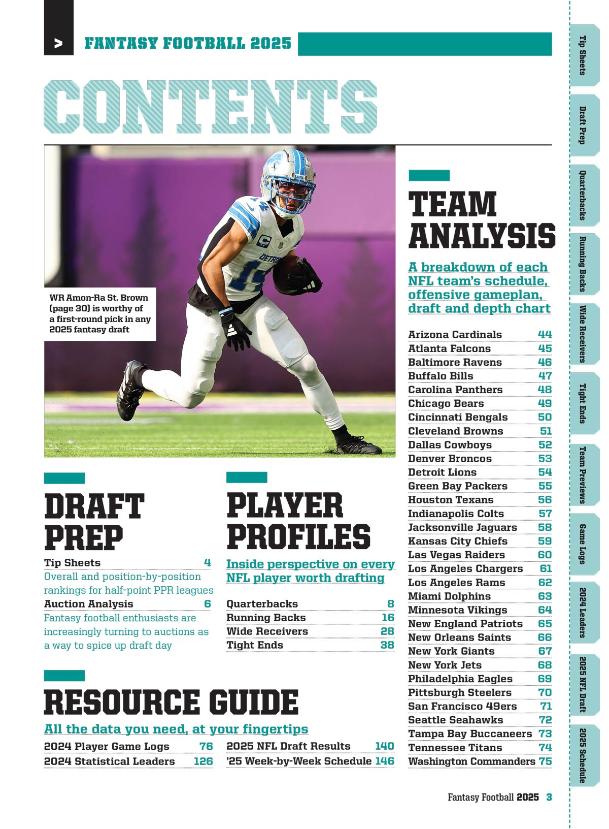 Fantasy Football - 2025 Draft Guide: 300 Players Ranked, Expert Insights, Cheat Sheets, Schedules, Projections, Team Breakdowns, Depth Charts, Winning Strategies & More!