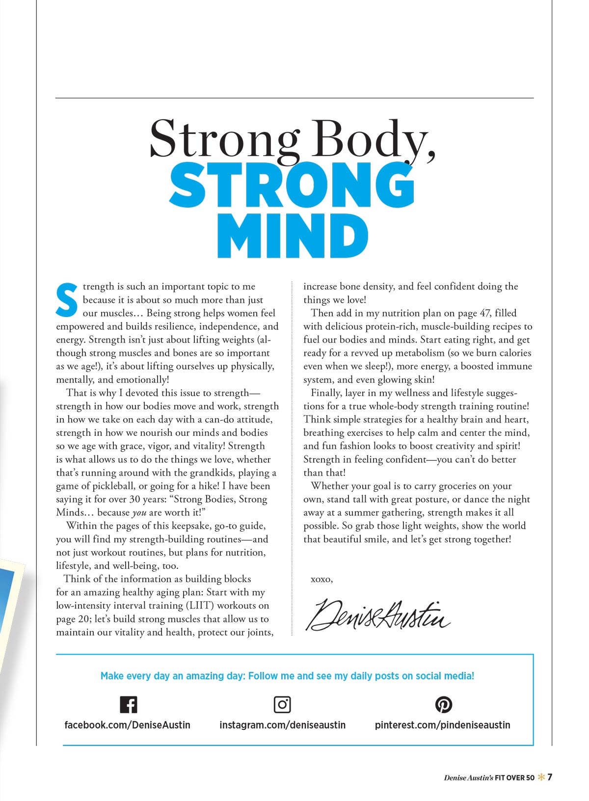Denise Austin's Fit Over 50 - Summer 2025: Transform Your Body & Mind, Feel Good Recipes, Step Into Wellness,  Breathing Exercises, Shed Inches, Spark Metabolism, Boost Your Mood & More!