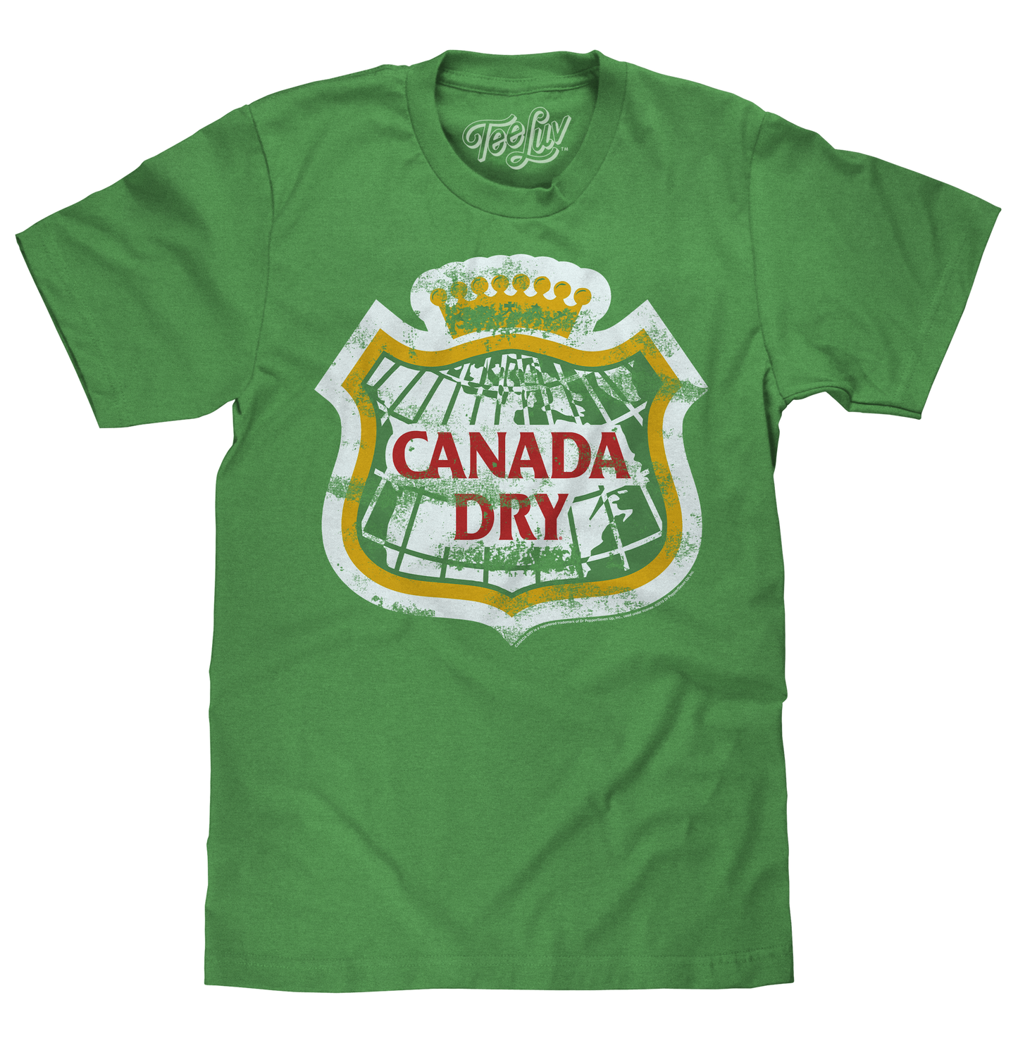 Canada Dry Distressed Logo Mens T Shirt Officially Licensed Green