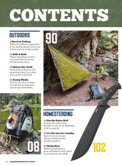 Backwoods Survival Guide - Living Off The Land No. 34: Best New Gear, Off-Grid Living Strategies, 200+ Survival Tips, Self Reliance Skills, Wilderness Necessities, Homesteading Hacks & More!