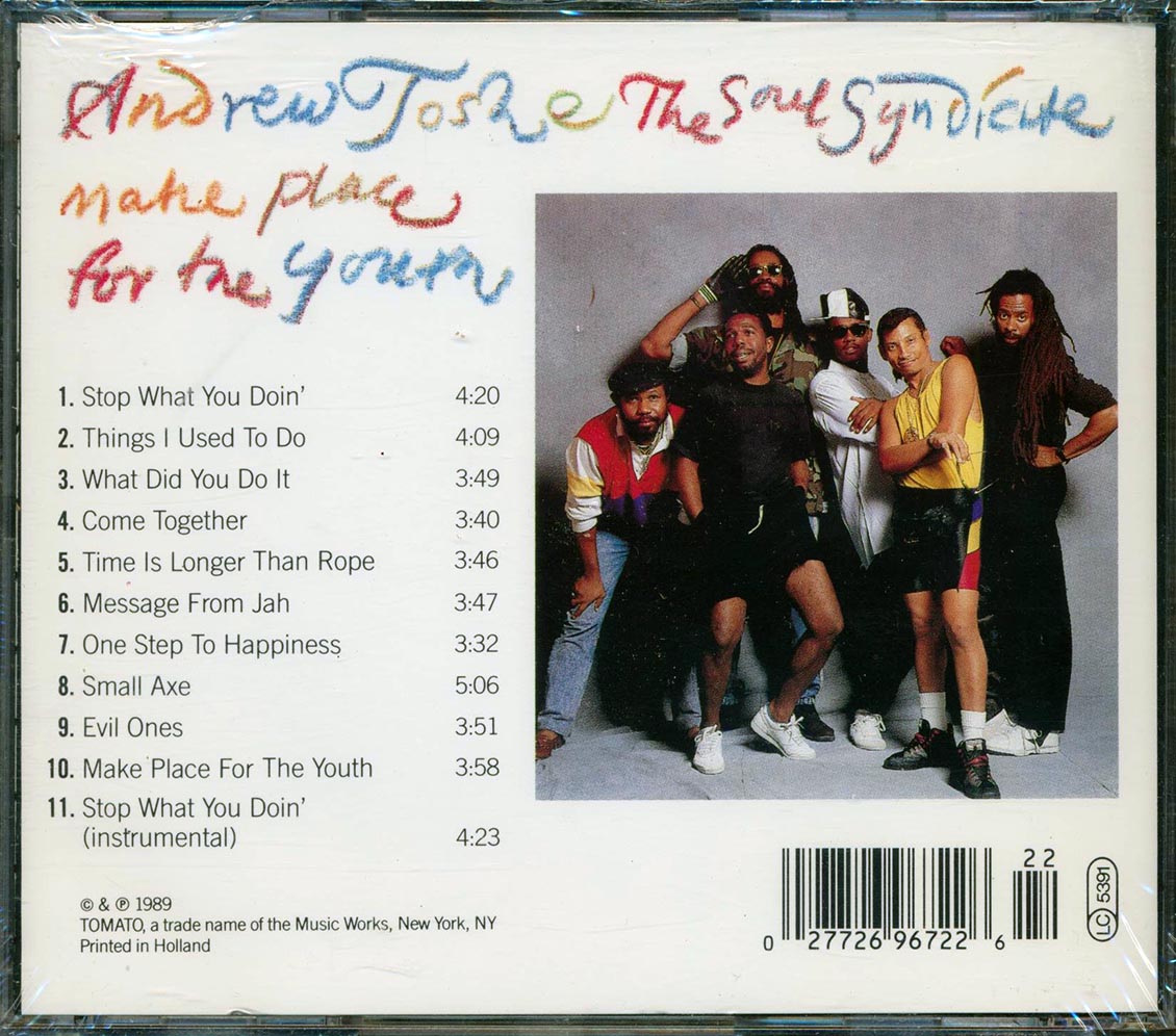 Andrew Tosh - Make Place For The Youth Music CD