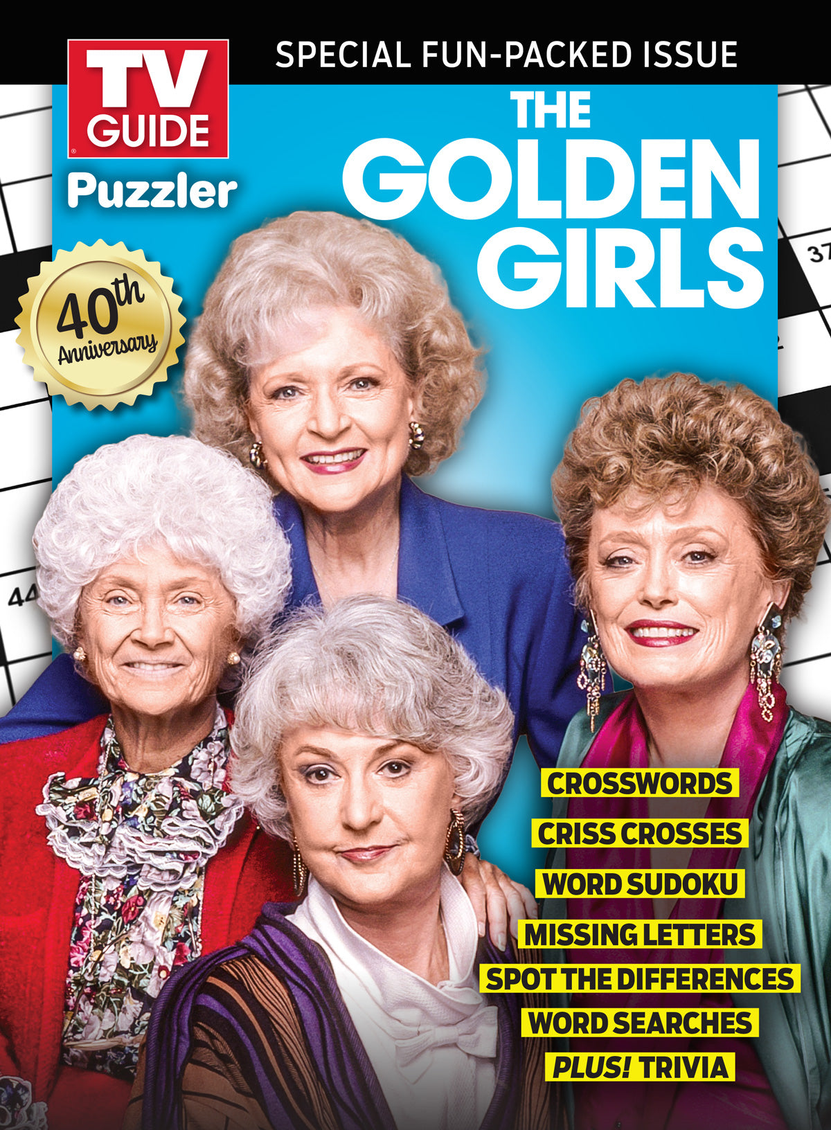 TV Guide - The Golden Girls Puzzler: Celebrate The 40th Anniversary, Fun Games Packed With Crosswords, Trivia, Word Sudoku, Missing Letters, Spot The Difference, Word Searches, Brain Teasers & More!