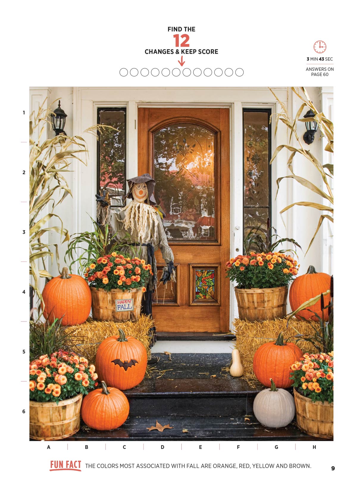 Brain Fun - Picture Puzzles: Spot 266 Differences, 5 Themed Sections, Home & Garden, Fall Fun, Harvest Holidays, Autumn Animals, Sweater Weather, Strengthen Memory, Improve Focus, Relax & More!