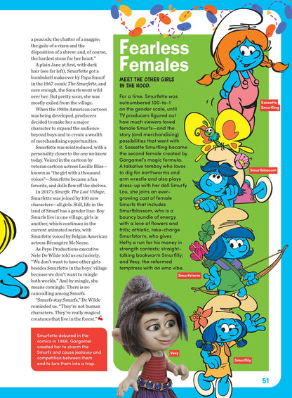 The Smurfs - Your Ultimate Guide To All Things Blue: Season 4 Exclusive Insights, An A To Z Guide, Comic & Movie Updates, Video Games, Puzzles, Smurf-Inspired Recipes, 18 Free Stickers & More!