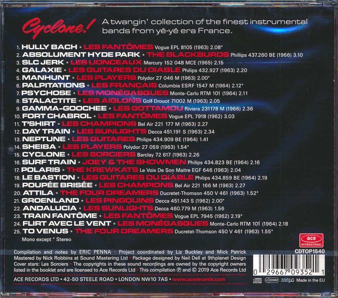 Blackburds, Fantomes, Guitars Du Diable, Etc. - Cyclone! Gallic Guitars A-Go-Go 1962-66 Music CD