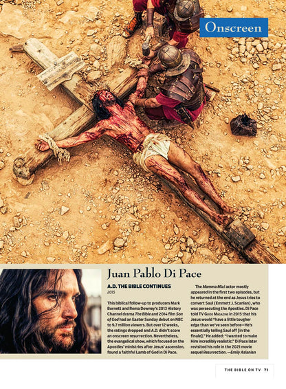 TV Guide - The Bible On TV: Explore Faith-Based Storytelling, Iconic Performances By Charlton Heston, Martin Scorsese, Robert Powell & Della Reese, The Chosen Highlights With Jonathon Roumie & More!