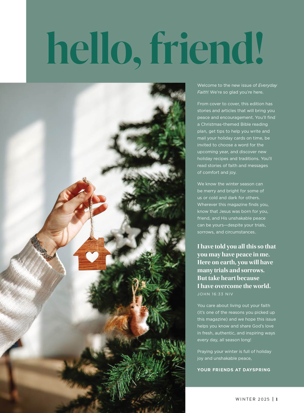 Dayspring - Everyday Faith Winter 2025: Find Hope & Encouragement For Today, Celebrate Joy All Season, Holiday Gift Guide, Jesus’ Birth Story, Guide Your Journey, Embrace Hospitality & More!