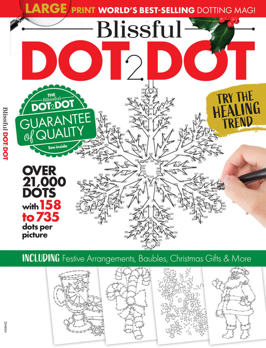 Blissful - Calming Dot to Dot - Festive Holiday Designs: Connect The Dots & Create A Picture, Boost Creativity, Relaxing For Kids & Adults, Holiday & Christmas Themed Designs To Celebrate the Season!