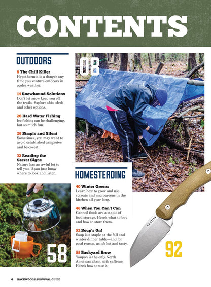 Backwoods Survival Guide - Living Off The Land No. 36: 200+ Tips For Self-Sufficient Living, Save Money, Food Production, DIY Camp Tools, Build A Chicken Coop, Frugal Living Strategies & More!