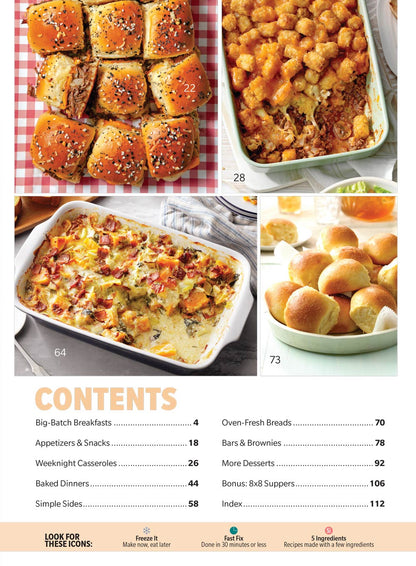 Taste of Home - Easy 13x9 Pan Recipes: Elevate Your Meal Planning, 118 Delicious Ideas & Bonus Recipes For Your 8x8 Pans, Overnight Breakfasts, Brunch, Weeknight Casseroles, Dinners, Desserts & More!