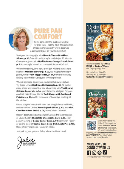 Taste of Home - Easy 13x9 Pan Recipes: Elevate Your Meal Planning, 118 Delicious Ideas & Bonus Recipes For Your 8x8 Pans, Overnight Breakfasts, Brunch, Weeknight Casseroles, Dinners, Desserts & More!