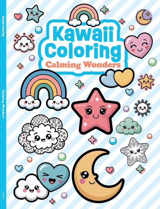 Kawaii Coloring - Calming Wonders: A Stress-Relief Coloring Book For Adults & Kids, Explore Beautiful Artwork, Relax, Mindfulness Designs, Hours Of Fun For Artistic Creativity & More!