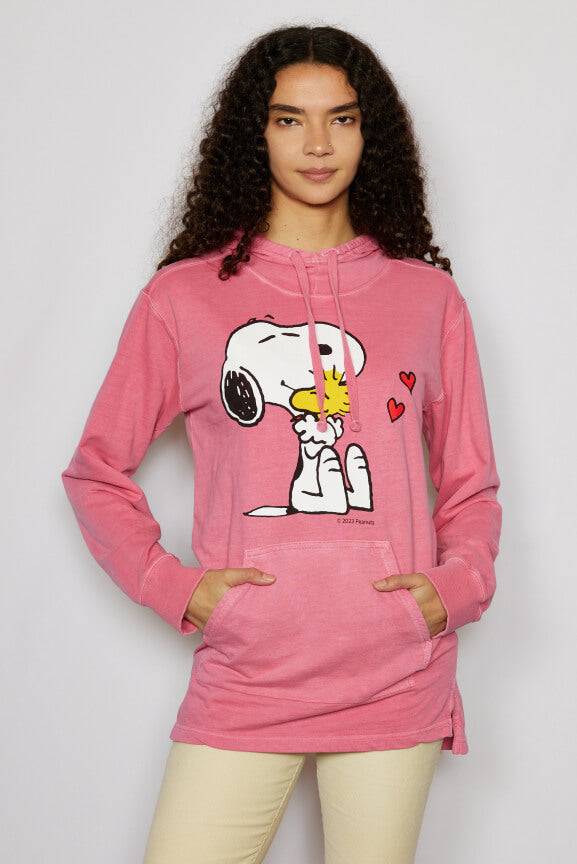 Peanuts BFFs Womens Hoodie Sweatshirt Pink