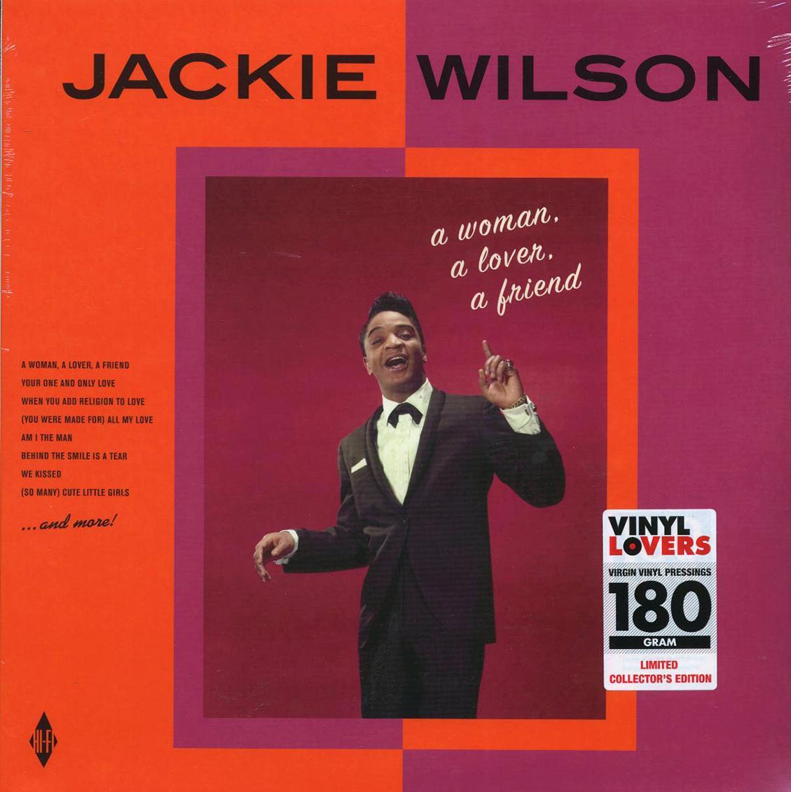Jackie Wilson - A Woman. A Lover. A Friend. (+2 bonus tracks) (ltd. ed.) (180g) Vinyl Record