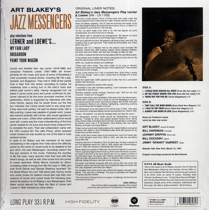 Art Blakey's Jazz Messengers - Selections From Lerner And Loewe's My Fair Lady, Brigadoon, Paint Your Wagon (ltd. ed.) (180g) (remastered) Vinyl Record