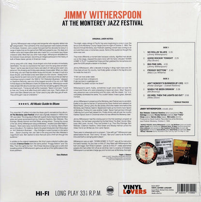 Jimmy Witherspoon - Live At The Monterey Jazz Festival (+2 bonus tracks) (ltd. ed.) (180g) Vinyl Record