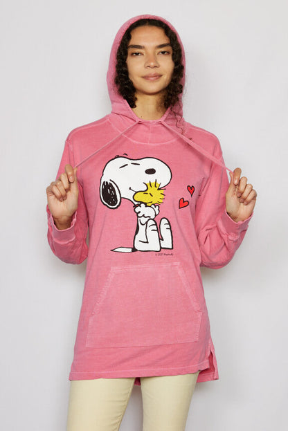 Peanuts BFFs Womens Hoodie Sweatshirt Pink