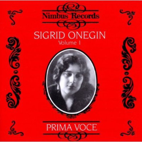 Onegin,sigrid - Volume 1: Recordings 1911-1914 - Music CD