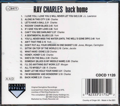 Ray Charles Back Home Music CD