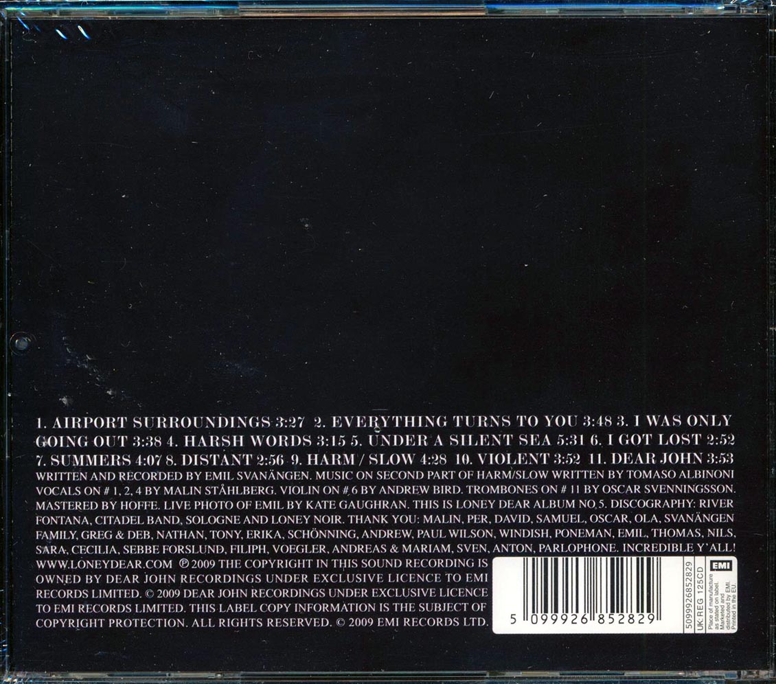 Loney Dear - Dear John Music CD