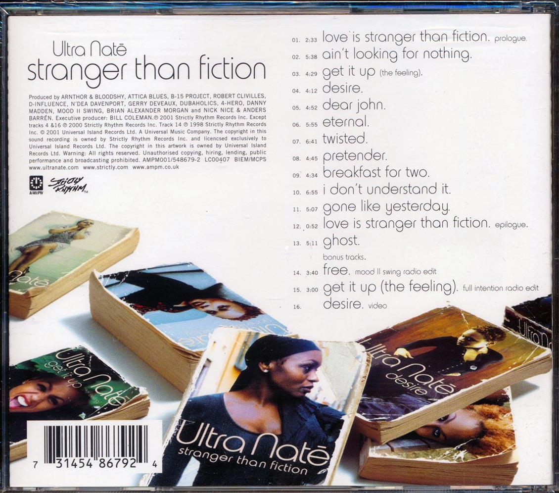 Ultra Nate - Stranger Than Fiction Music CD