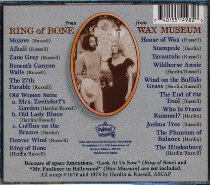 Tom Russell, Patricia Hardin - The Early Years: Ring Of Bone + Wax Museum (2 albums on 1 CD) Music CD
