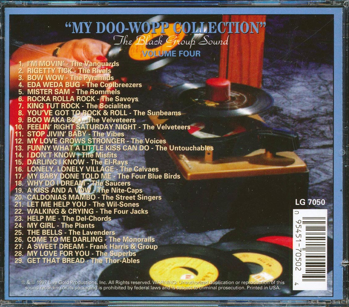 Vanguards, The Pyramids, The Savoys, Etc. - My Doo-Wop Collection: The Black Group Sound Volume 4 (29 tracks) (marked/ltd stock) Music CD