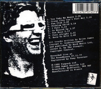 The Damned Not Captains Birthday Party? Music CD