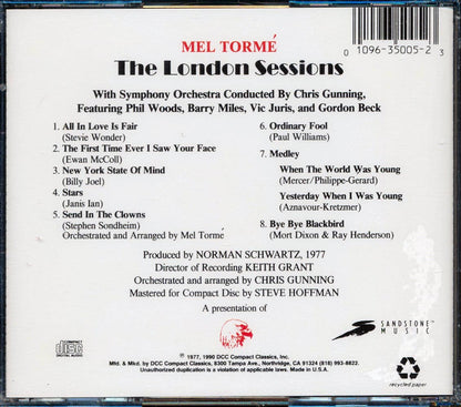 Mel Torme - The London Sessions Music CD